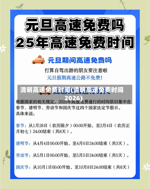 清明高速免费时间(清明高速免费时间2026)-第3张图片