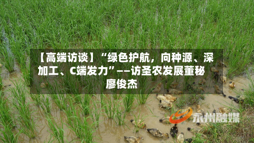 【高端访谈】“绿色护航，向种源、深加工	、C端发力	”——访圣农发展董秘廖俊杰-第2张图片