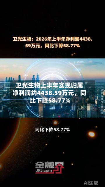 卫光生物上半年实现归属净利润约4438.59万元，同比下降58.77%-第2张图片
