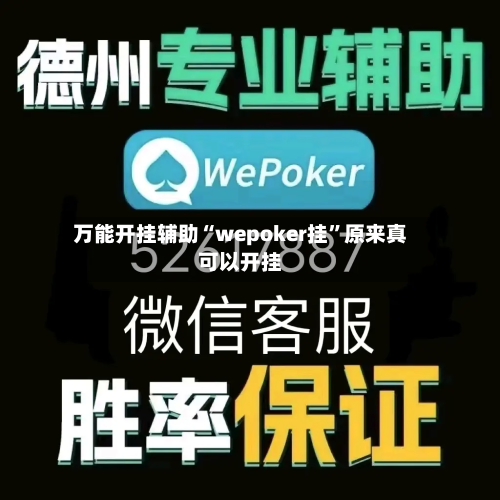 万能开挂辅助“wepoker挂”原来真可以开挂