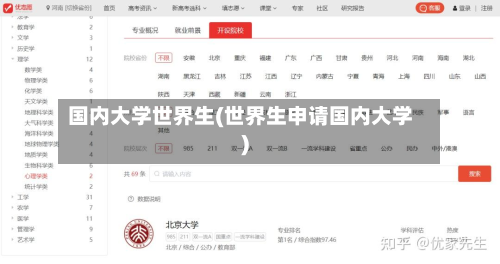 国内大学世界生(世界生申请国内大学)-第2张图片
