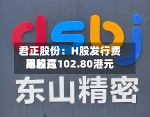 君正股份:H股发行费用
比较高
不超过102.80港元