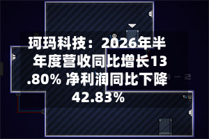 珂玛科技:2026年半年度营收同比增长13.80% 净利润同比下降42.83%