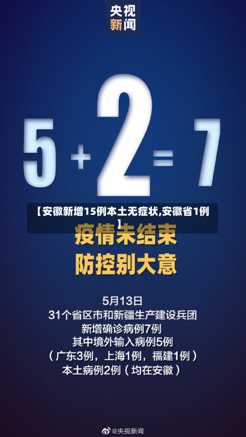 【安徽新增15例本土无症状,安徽省1例】-第3张图片
