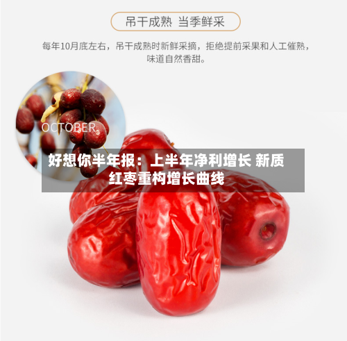 好想你半年报：上半年净利增长 新质红枣重构增长曲线