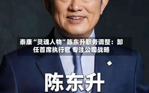 泰康“灵魂人物	”陈东升职务调整：卸任首席执行官 专注公司战略-第2张图片