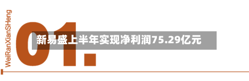 新易盛上半年实现净利润75.29亿元