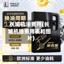 长城机油费用(长城机油费用表和图片)