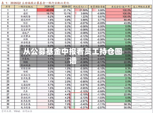 从公募基金中报看员工持仓图谱