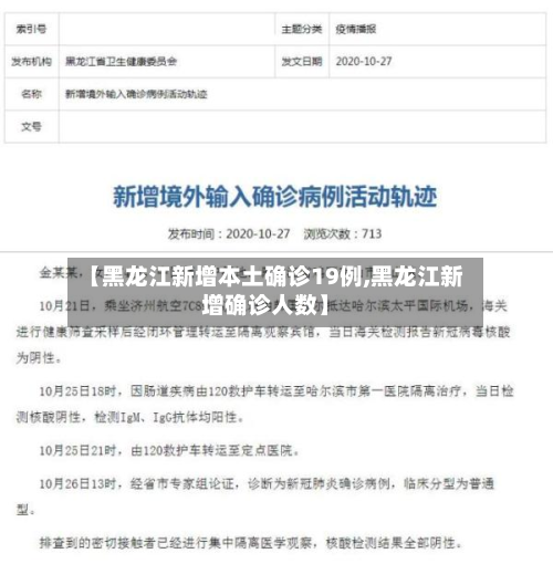 【黑龙江新增本土确诊19例,黑龙江新增确诊人数】-第2张图片