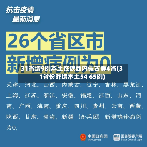31省增9例本土在陕西内蒙古等4省(31省份昨增本土54 65例)