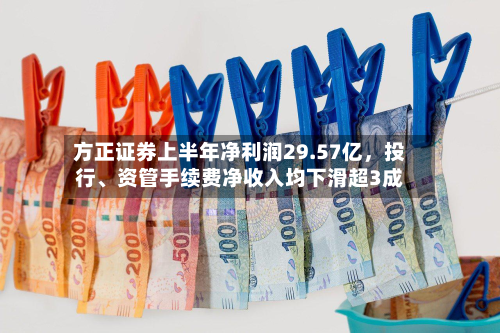 方正证券上半年净利润29.57亿，投行、资管手续费净收入均下滑超3成-第2张图片