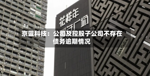 京蓝科技：公司及控股子公司不存在债务逾期情况-第1张图片