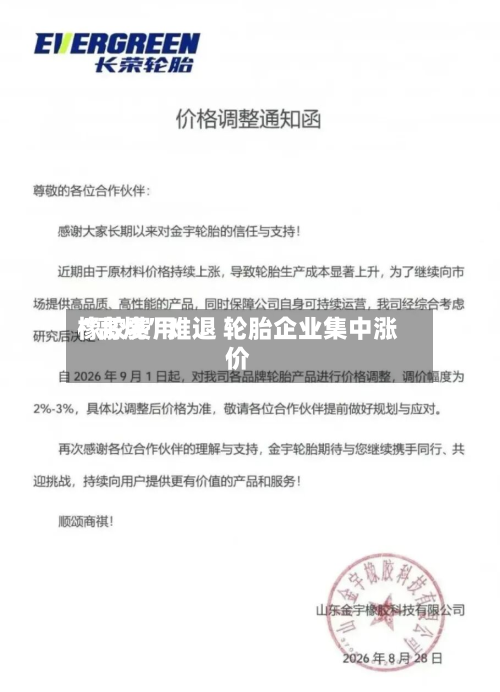 橡胶费用“高烧	”难退 轮胎企业集中涨价-第2张图片