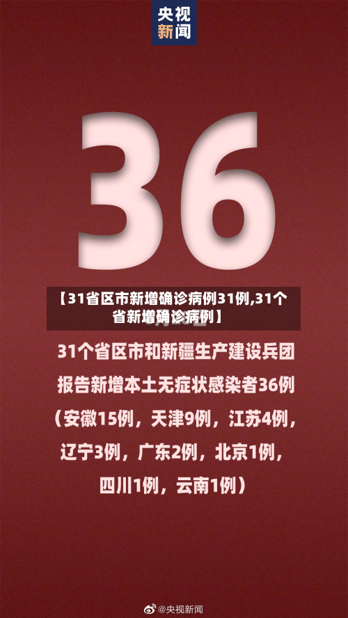 【31省区市新增确诊病例31例,31个省新增确诊病例】-第2张图片