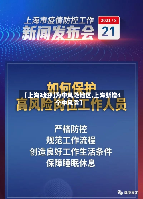 【上海3地列为中风险地区,上海新增4个中风险】