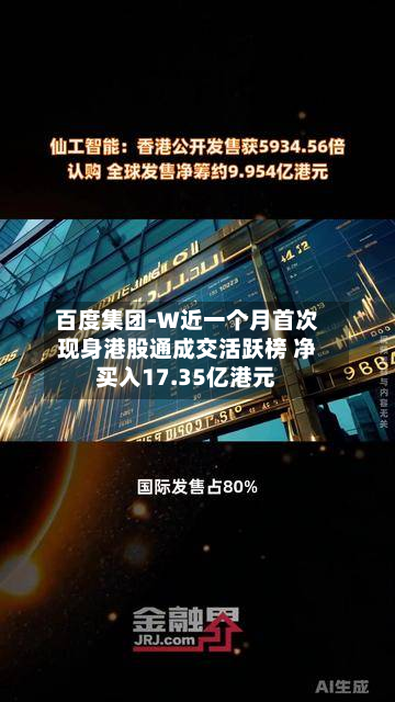 百度集团-W近一个月首次现身港股通成交活跃榜 净买入17.35亿港元-第2张图片