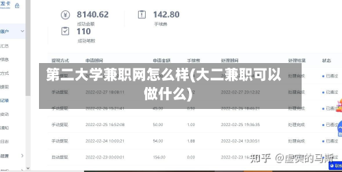 第二大学兼职网怎么样(大二兼职可以做什么)-第2张图片