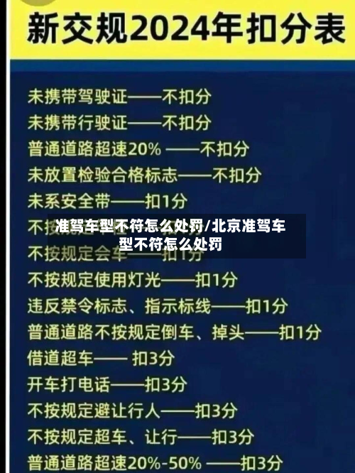 准驾车型不符怎么处罚/北京准驾车型不符怎么处罚