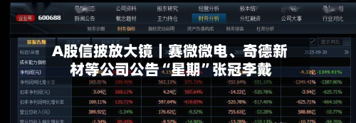 A股信披放大镜｜赛微微电、奇德新材等公司公告“星期”张冠李戴