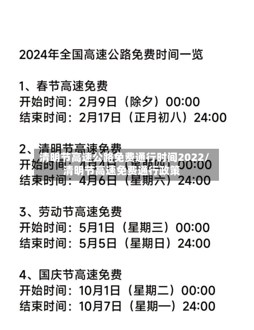 清明节高速公路免费通行时间2022/清明节高速免费通行政策-第2张图片