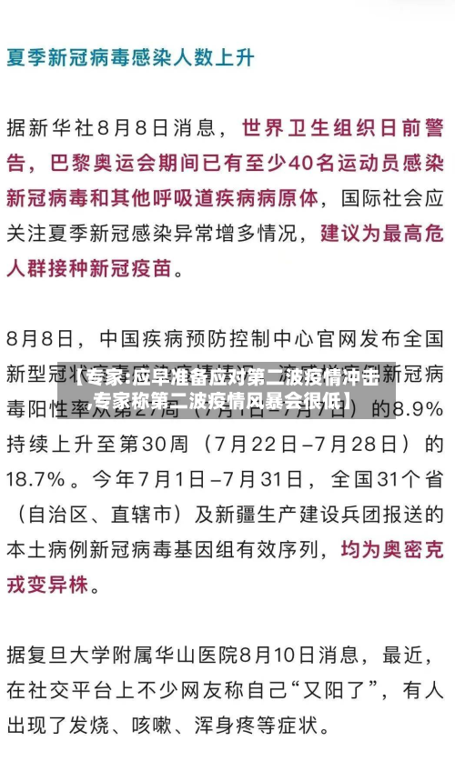 【专家:应早准备应对第二波疫情冲击,专家称第二波疫情风暴会很低】-第2张图片