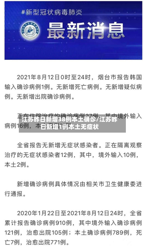 江苏昨日新增38例本土确诊/江苏昨日新增1例本土无症状-第3张图片