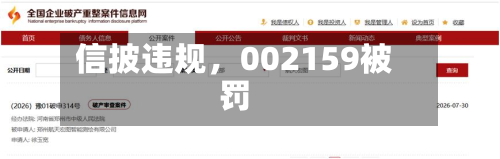 信披违规，002159被罚-第2张图片