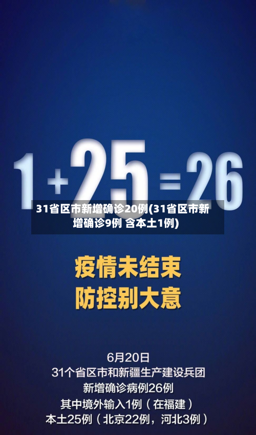 31省区市新增确诊20例(31省区市新增确诊9例 含本土1例)