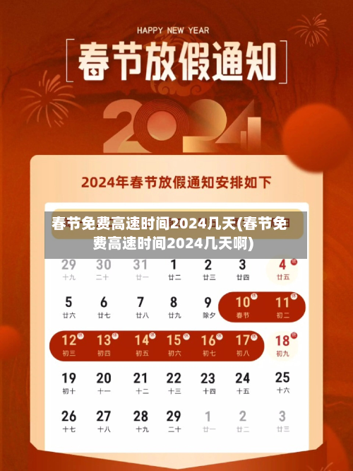 春节免费高速时间2024几天(春节免费高速时间2024几天啊)