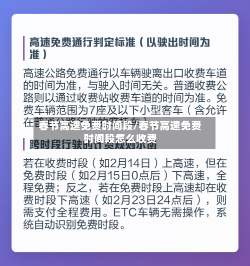 春节高速免费时间段/春节高速免费时间段怎么收费-第3张图片